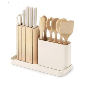 Caraway 14-Piece Kitchen Prep Set - Kitchen Knife Set & Wooden Utensil Set NEW